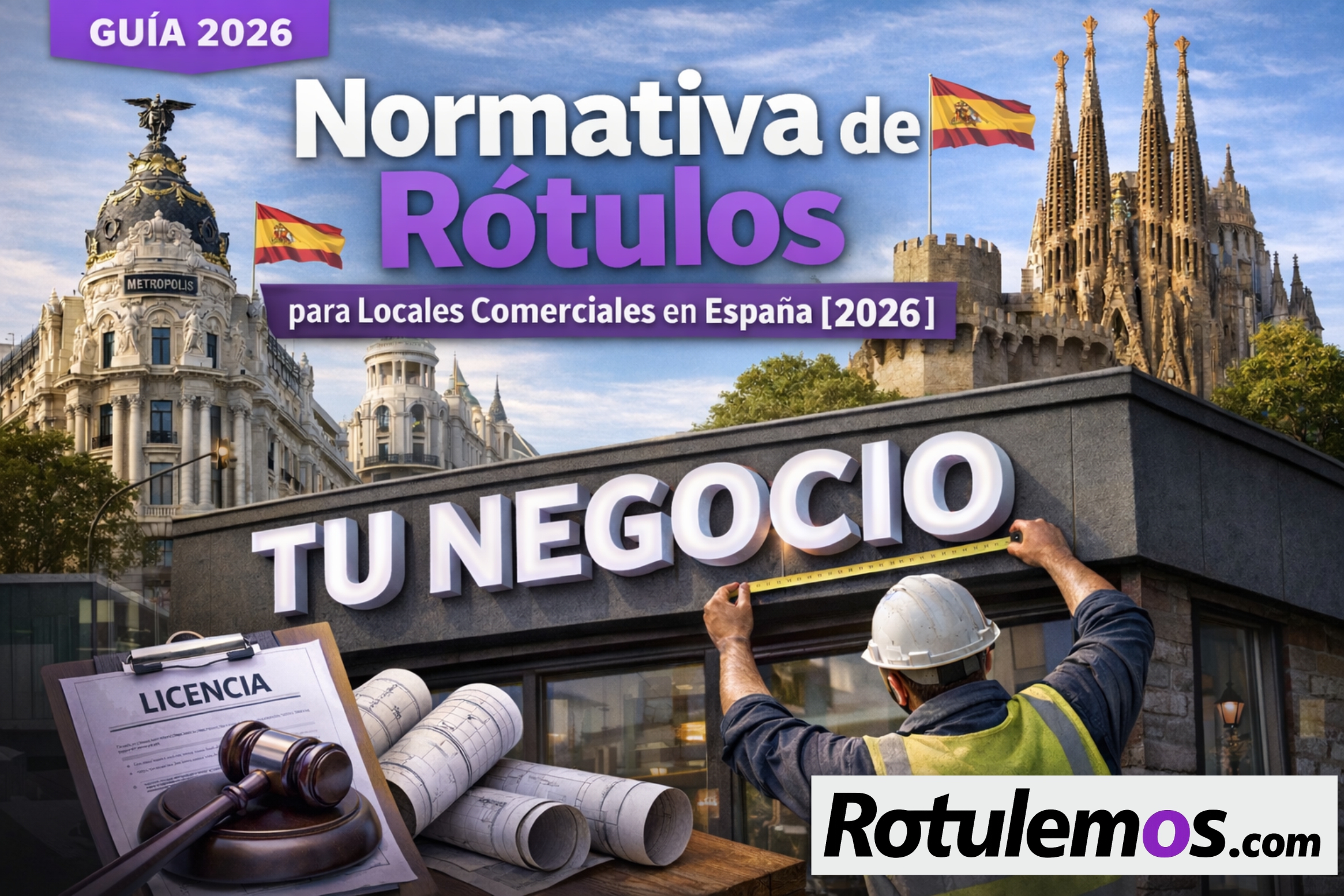 Normativa de rótulos para locales comerciales en España: guía actualizada 2026