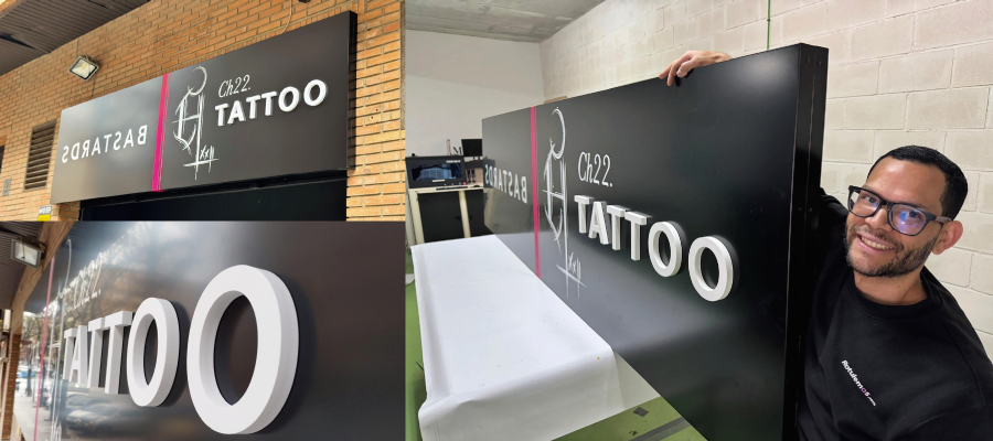 Imagen de Rótulo de aluminio + letras corporeas SIN LUZ